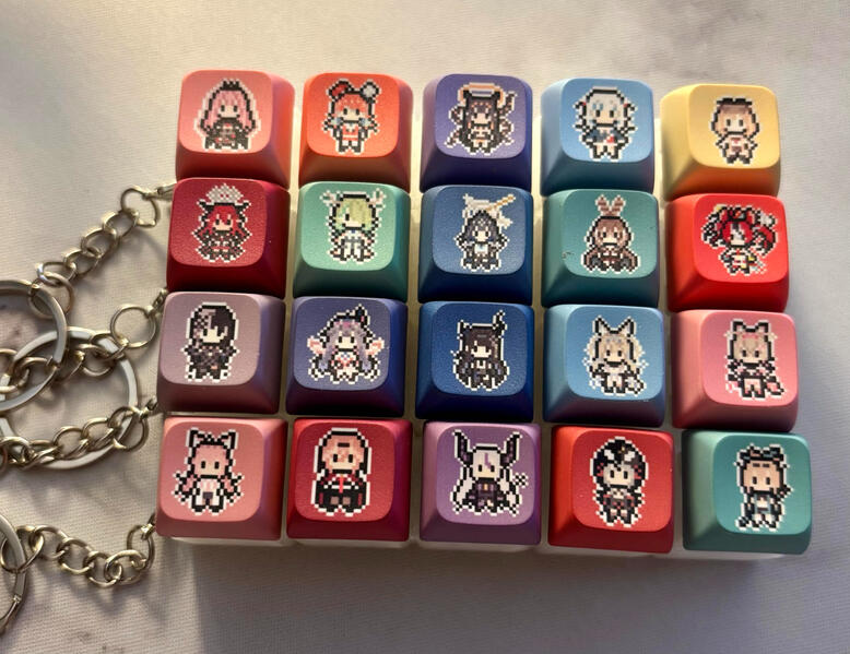 HoloLive Keycap Keychains